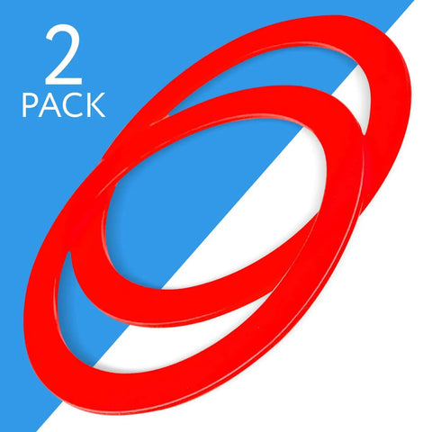 2-Pack Flush Valve Seal Kit For Mansfield 210 And 211 Toilets, Red Round Rubber Gasket, 630-0030 Equivalent, Easy No-Base Install