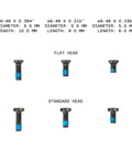 Badass Gunsmithing Screw Kit Featuring Torx T10 Fasteners in flat and standard heads with dimensions for rifle receivers.