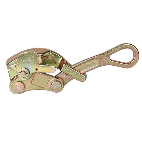 Heavy Duty Cable Grip And Steel Wire Puller Featuring Rock Solid Carbon Steel Jaw For Absolute Cable Tensioner Control and Multifunctional Rope Tightening Tool; close-up view of carbon steel jaw.