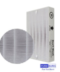 Replacement True HEPA Filter Kit For Honeywell InSight And PowerPlus Air Purifiers Includes 2 True HEPA Filters 2 Enhancement Filters 4 Carbon Pre Filters Plug And Play Compatible With HRF R2 R1 HRF SC1 HRF A200 HRF ARVP200 featuring close-up of filter texture and PureBurg logo.