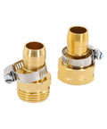 Top Rated Aluminum Garden Hose Mender Repair Kit For 3/4 Inch Us Thread, Heavy Duty Connector With Stainless Steel Clamp Stops Leaks Fast On Inside And Outside Watering Hoses Instantly. Brass hose mender repair kit with stainless steel clamps, 3/4 inch thread