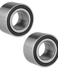 Heavy Duty ATV Front Left Right Wheel Bearings Upgrade Kit Loaded With Premium Grease For Flat Out Riding And Smooth As Butter Performance On Rough Trails Daily Now, close view of two bearings.