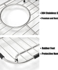 Double Bowl Kitchen Sink Protector Grid 304 Stainless Steel Universal Kitchen Sink Grid Bottom Rack Guard Keeps Your Sink Scratch Free