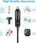 Legit Replacement 14.5V DC Charger Car Adapter Compatible With Dewalt DXAEPS14 Jump Starter showing quality features like copper spring.