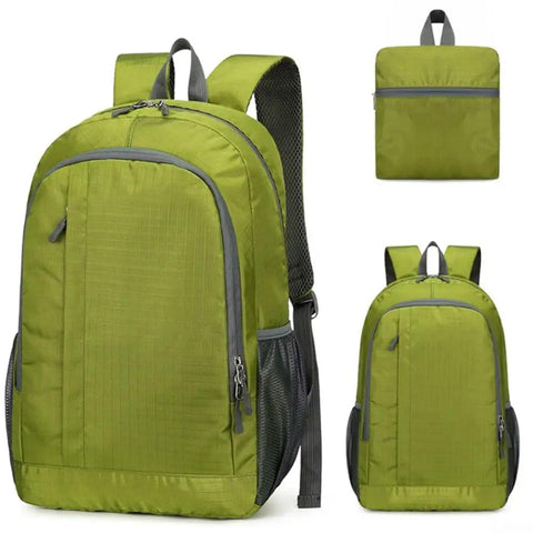 Ultra Light Packable Daypack For Travel And Hiking With Water-Resistant Nylon, Scratch-Resistant And Durable Backpack in Green