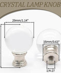 Fresh Glass Crystal Lamp Finials Featuring A Slick Silver Base A Top Shelf Two Pack in 29mm width and 42mm height.