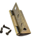Rock Solid Vintage Antique Bronze Folding Hinges Premium Zinc Alloy Cabinet Hardware Kit with screws for mounting.