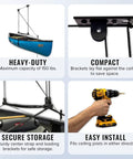 Garage Ceiling Pulley System 2 Pack For Kayaks And Canoes, Heavy Duty Overhead Storage Lift Holds Up To 150 Lbs, 2 To 1 Mechanical Advantage