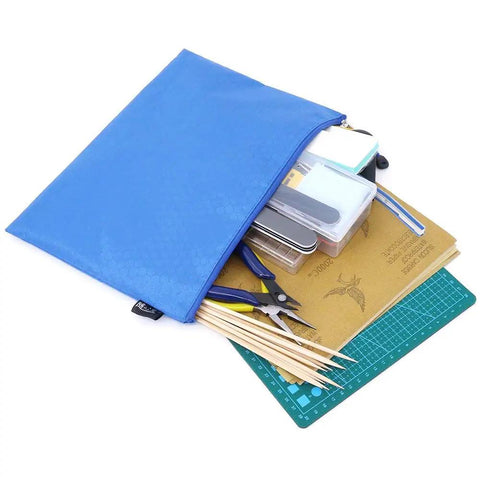 87 Piece Gundam Model Kit Tools Set For Beginners with tools and mat in blue zip case
