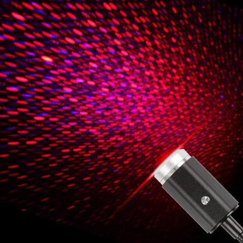 Multi Color USB Star Light With Seven Lighting Effects And Adjustable Modes, USB Powered Mood Vibe Lighting Decor projecting red