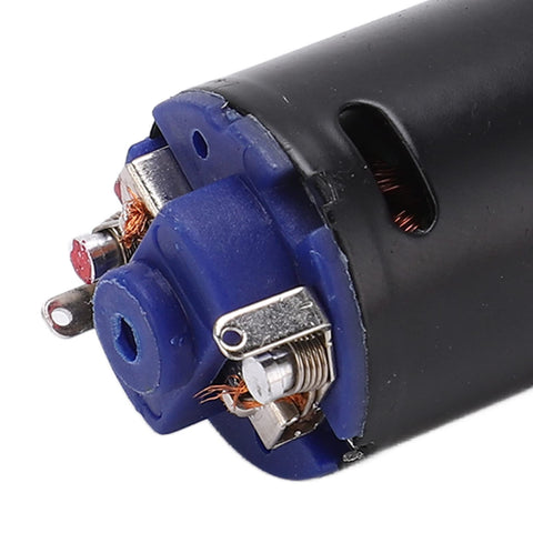 Close-up of a Beefy Metal Gearbox With 370 Motor for 1/16 Scale RC Military Truck, upgraded high torque transmission detail