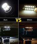 Comparison of Bright 12V White LED Bulbs Kit With 50 SMDs for 1156 1141 1003 and standard car interior lights