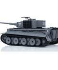 Side view of 1/24 Scale RC Tiger I Battle Tank with Infrared Combat, showing realistic details and turret for military enthusiasts.