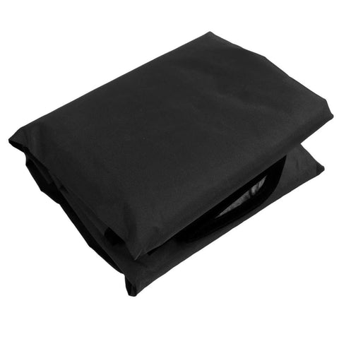 Folded black Rugged 2-Seat Swing Canopy Replacement For Outdoor Patio Garden, Waterproof 210D Oxford Fabric