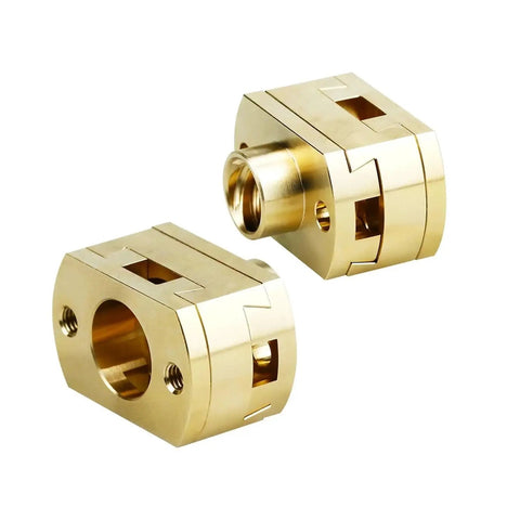 Upgrade Your 3D Printer Game With These Tough T8x8mm Oldham Couplings Perfect For Ender 3 And CR10 Z Axis Lead Screw Sets Reliable Brass Build For Smooth Printing Action No More Stepping Issues., brass T8x8mm Oldham couplings for 3D printer Z axis lead screws
