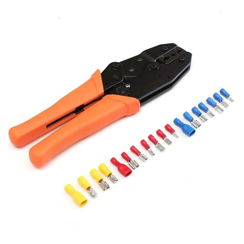 Awesome 900 Pc Insulated Spade Wire Terminals Butts With Crimping Tool For 22 To 10 Awg Electrical Wiring Repair Kit, crimper and connectors