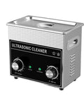 Top Shelf 30L Ultrasonic Cleaner With 600W Heater, Slick Touch Interface, Quick Digital Timer, And Heavy Duty Stainless Steel Basket For Spotless Daily Washing Jobs, close-up view showing control panel and stainless steel body.