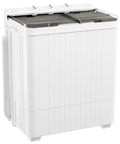 Portable Twin Tub Washing Machine Featuring A 28 Lb Washer And Spin Dryer Combo For Straight Up No Sweat Laundry Simultaneous Wash And Spin Cycle Compact Design For Busy Households, featuring white finish and rotary dials.
