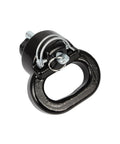 Heavy Duty Trailer Gooseneck Ball With Integrated Safety Chain Kit For Dodge Ram 2500 And 3500 Puck System Towing Setup, black, durable design.