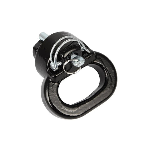 Heavy Duty Trailer Gooseneck Ball With Integrated Safety Chain Kit For Dodge Ram 2500 And 3500 Puck System Towing Setup, black, durable design.