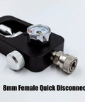 DIN Scuba Fill Station 4500psi HPA Filling Adapter Valve with gauge and 8mm female quick disconnect
