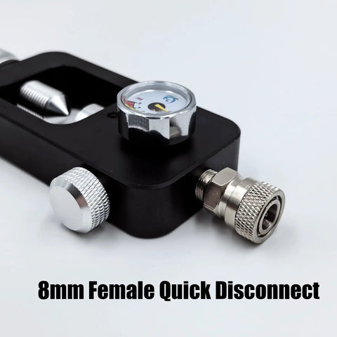 DIN Scuba Fill Station 4500psi HPA Filling Adapter Valve with gauge and 8mm female quick disconnect