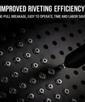 Bulk 100 Piece Aluminum Blind Rivets Kit With Closed End Pop Rivets on black surface highlighting riveting efficiency