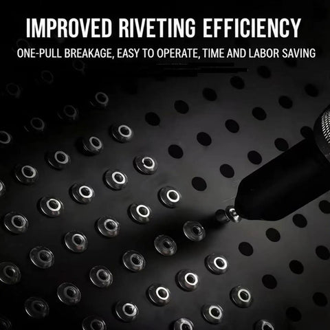 Bulk 100 Piece Aluminum Blind Rivets Kit With Closed End Pop Rivets on black surface highlighting riveting efficiency