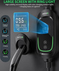 Beefy Level 2 40A EV Charger For Tesla With 25 Ft Cable 240V NEMA 14 50 Plug ETL Listed NACS Connector IP66 Weatherproof