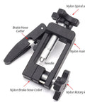 2 In 1 Bike Hydraulic Brake Line Cutter And Needle Driver Insertion Tool with nylon spiral arm and rotary knob, black body