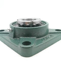 Cast Iron 4 Bolt Flange Mounted Bearing Units KF207 H2307 UK207 F207 Pro Move for industrial machine repair, green housing