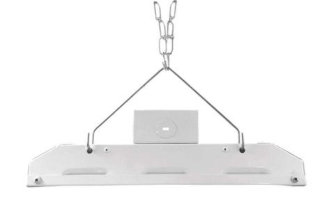 Back view of LED High Bay Light Fixture 160W 21,132 Lumens 4000K Daylight White DLC Premium Listed Slim Design hanging