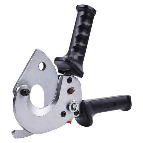 Ratchet Cable Wire Cutter For Cu And Al Wires Up To 300mm2, 9.4 Inch Round Section Tool With Beefy Steel Blades shown angled