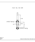 Technical drawing of Mini Mega Flush Trim Router Bit Set With Carbide Tip, showing dimensions and bearing sizes for precision routing.