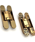 Hidden 6 Inch 3 Way Adjustable Concealed Door Hinges Set Of 2 In Zinc Alloy With 180 Degree Swing For Invisible Doors Gold