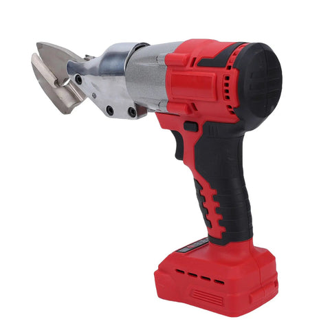 Jiawu Cordless Electric Metal Shears With 360 Degree Rotating Head And Variable Speed Control, red-black handheld cutter