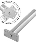 Automatic Door Closer Concealed Tubular Spring Soft Close for Doors Up to 50Kg Silver Finish hardware close-up view