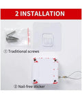 Automatic Sensor Door Closer No Drill Install Easy Setup with screws and nail-free sticker options for home office use