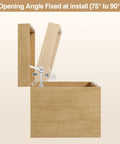 Adjustable Lid Stay Hinges For Small Wooden Toy Boxes And Chests, zinc alloy lid supports installed on box lid, open angle 75°-90°