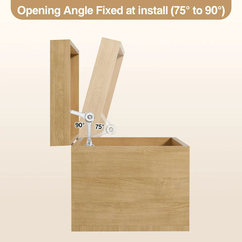 Adjustable Lid Stay Hinges For Small Wooden Toy Boxes And Chests, zinc alloy lid supports installed on box lid, open angle 75°-90°