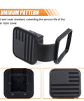 American Flag Trailer Hitch Cover 2 Inch Receiver Plug Cap Dust Proof Rubber Cap For Cars Trucks SUVs Universal Fit Black 1 Piece