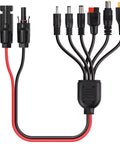 6-In-1 Solar Panel Connector Kit With 12AWG Wire To XT60 Anderson DC7909 DC6530 DC35135 And DC5521 Connectors