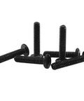 Heavy Duty 1/4-20 X 1-1/4 Inch Flat Head Hex Socket Cap Screws 30 Pack displayed with a smooth black finish.