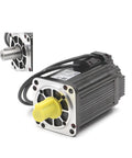 Heavy Duty 0.75KW AC Servo Motor And Drive Kit 2.39Nm 3000RPM 220V showing front view with yellow connector and cable.