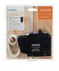 Heavy Hitter 20 Amp Tandem Circuit Breaker With Zero Hassle Arc Fault Protection Fits Single Panel Slot in packaging.