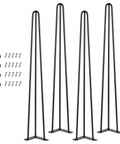 30 Inch Hairpin Table Legs Set Of 4 Beefy Heavy Duty Diy Furniture Legs For Dining Desk Counter Bar Height Tables Satin Black
