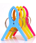 Heavy Duty Beach Towel Clips for Chairs and Loungers in assorted colors