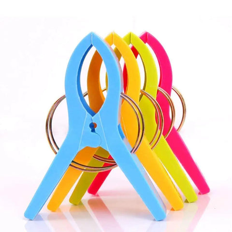 Heavy Duty Beach Towel Clips for Chairs and Loungers in assorted colors