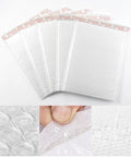 Pearlized White Bubble Mailers Self Seal Padded Envelopes Shockproof Waterproof Shipping Bags For Clothing And Small Biz 14 By 16 Inches