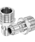 Beefy Stainless Steel Pressure Washer Adapter Swivel Quick Connect Three Eighth Inch Male Plug To M22 14mm Male Quick Connect Fitting For Power Washers Hose, stainless parts